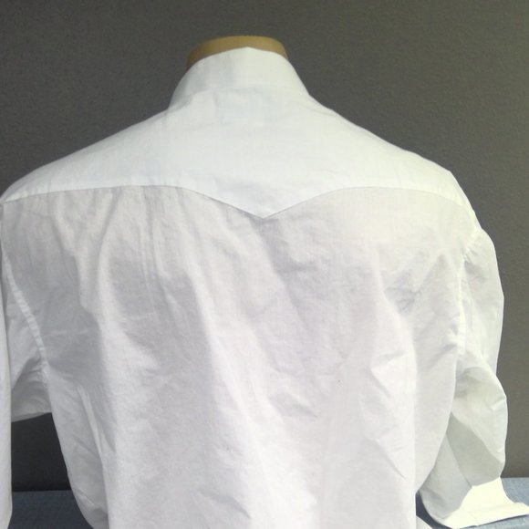 Wrangler Western Pearl Snap Shirt Long Sleeve White Men's 2XL - Picture 3 of 8